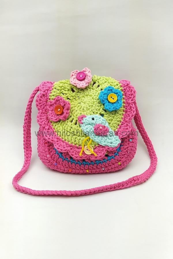 bolsos para niñas tejidos a crochet 