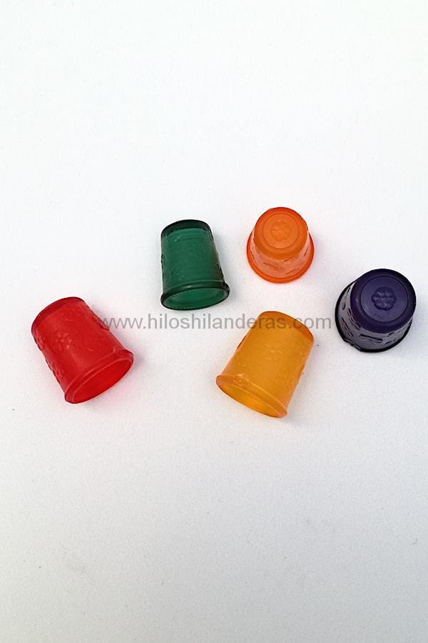 Dedal de silicona Gütermann ajustable de goma flexible de colores