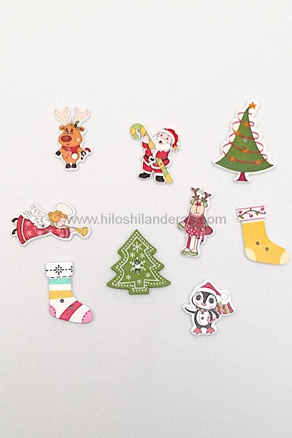 Botones decorativos para patchwork de Navidad