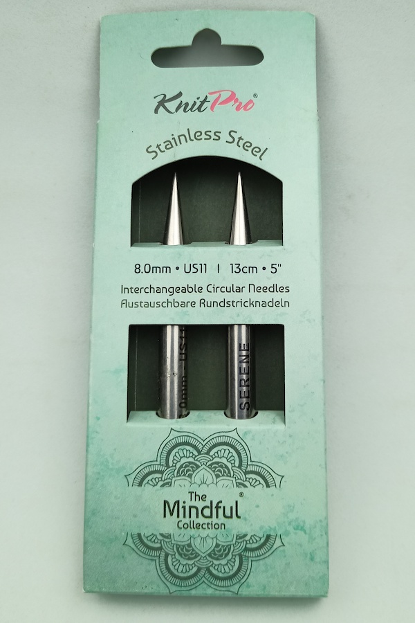 KnitPro Mindful agujas circulares intercambiables de 13 cm de largo. Tienda de hilos y lanas en El Aljarafe. Mercería online. Clases crochet y tricot