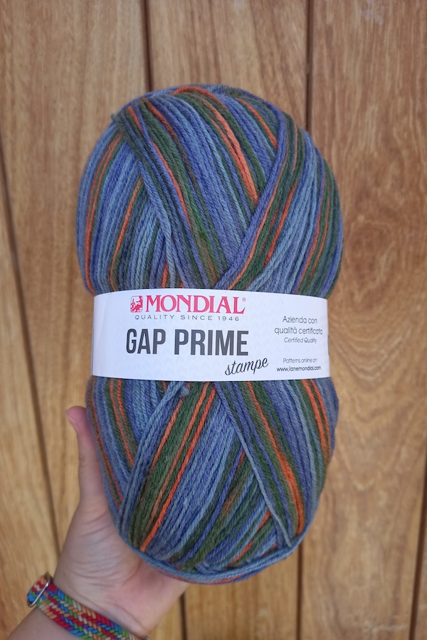 Mondial GAP PRIME Stampe ovillo de lana merino superwash de 250 gr (625 metros) para agujas de 3 - 4 mm de grosor. Lanas e hilos online. Mercería online Sevilla